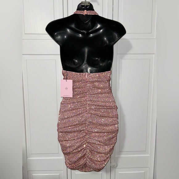 Pink Sequin Dress Size XS EUC - Picture 4 of 6